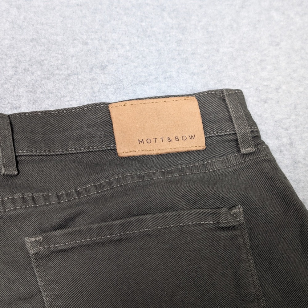 Mott & Bow Mercer Straight Jeans Mens Size 36x32 Military Green - Picture 7 of 13